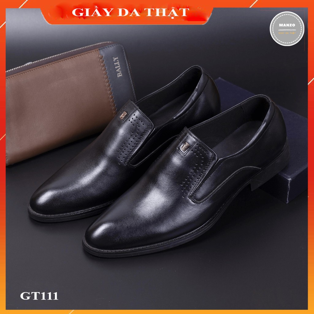 Giày Da Nam Cao Cấp Da Bò Nhập Khẩu - Tăng Chiều Cao 5 Cm - Bảo Hành 12 Tháng