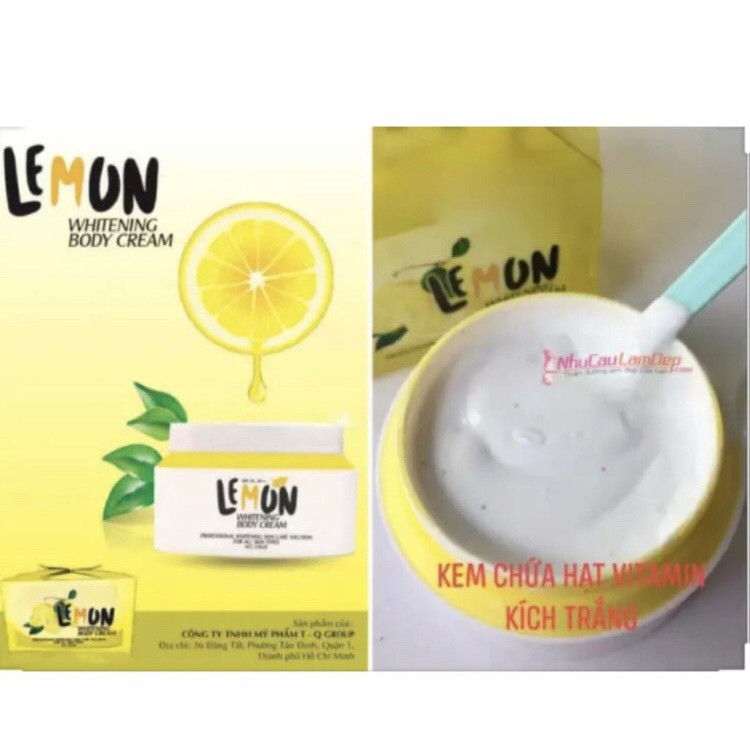 [CAO CẤP] Kem Body Dưỡng Trắng Da LEMON CHANH Chính Hãng | Thế Giới Skin Care