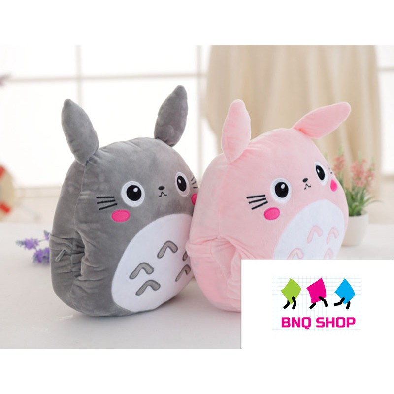 Gối mền TOTORO HOA 3 trong 1 siêu cute, mền nỉ nhung cực mịn