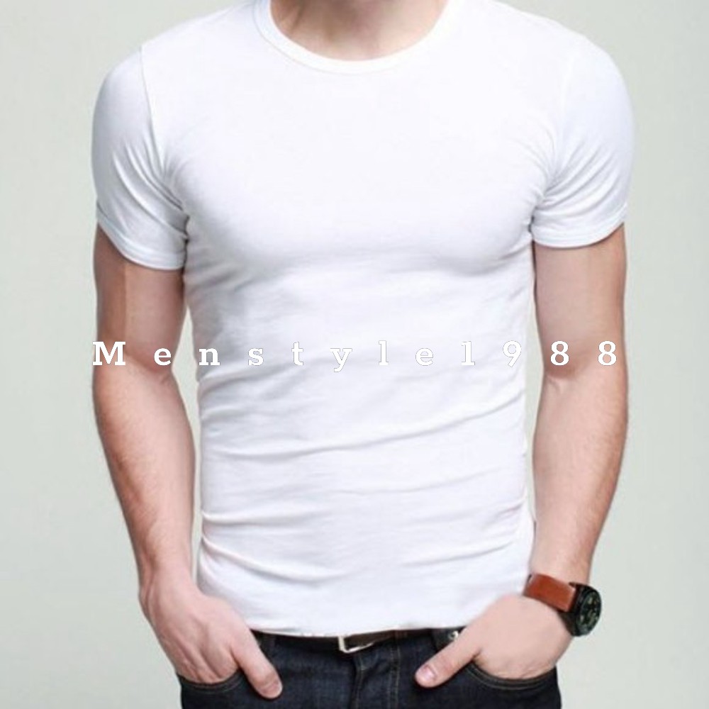Áo thun nam ngắn tay áo phông nam cổ tròn cao cấp Aristino màu trắng trơn chất cotton chính hãng | BigBuy360 - bigbuy360.vn