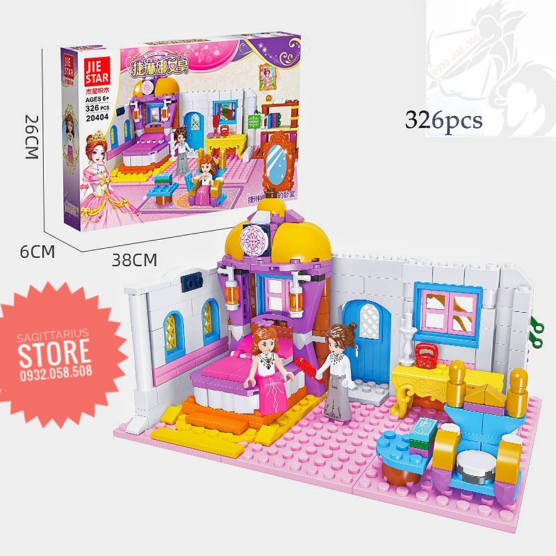 Lego Jie Star 20404 Lắp Ráp Phòng Ngủ Của Nữ Hoàng ( 326 Mảnh ) [Luôn Có Sẵn]