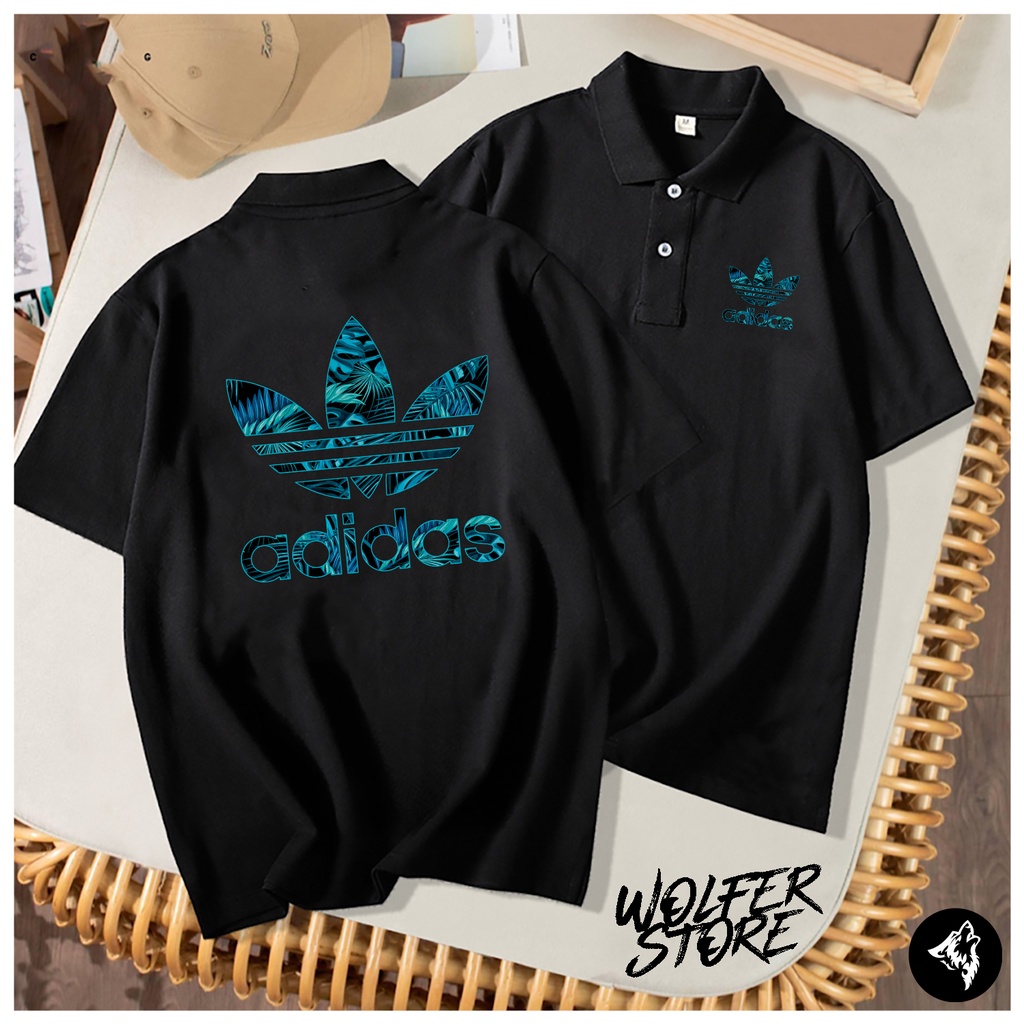 Áo Thun Adidas Áo Phông Adidas Áo Polo Cá Sấu Cotton Adidas Green Tropycal WolferStore