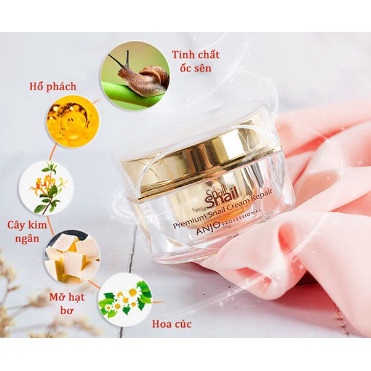 Kem dưỡng da tái tạo Anjo Professional Snail Premium Snail Cream Repair 50ml