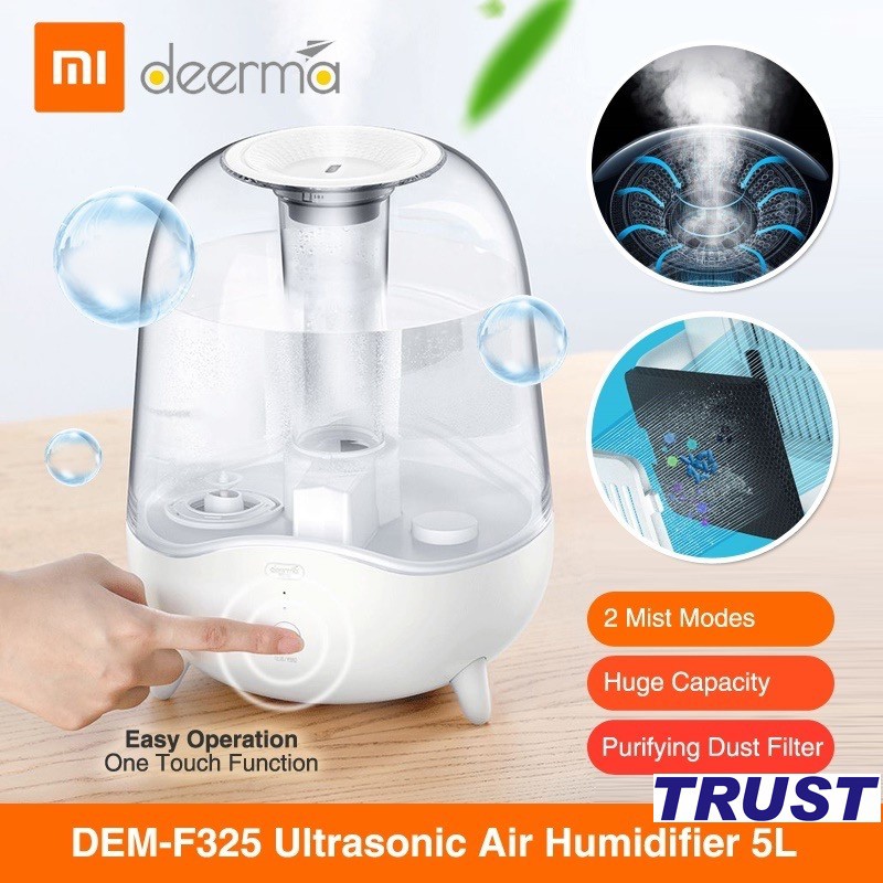 Máy phun sương tạo ẩm 5L --- Xiaomi Deerma F325 -- màng lọc ion phun sương nano cấp ẩm dưỡng da