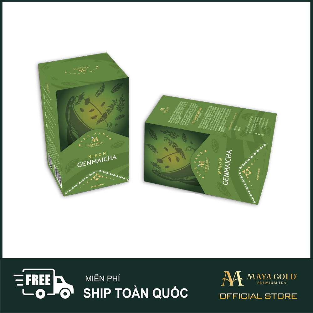 Trà Gạo lức Nhật Bản - Nihon Genmaicha - Maya Gold Premium Tea (60 gram)