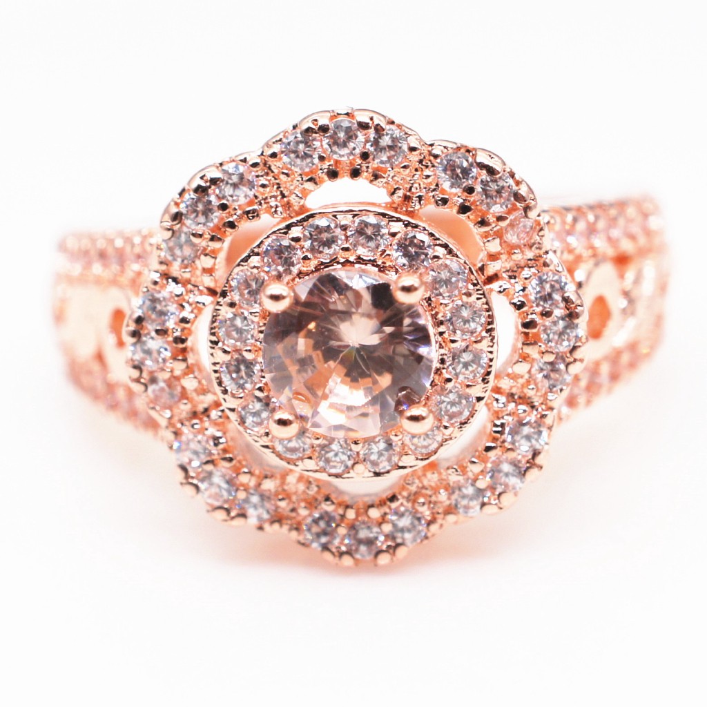 Nhẫn Đeo Tay Mạ Vàng 18k Đính Đá Sang Trọng Cho Nữ