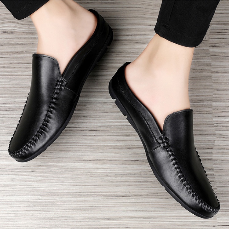 Giày Lười Sục Nam Da Thật, Dáng Đẹp , Không Tụt Gót GD18