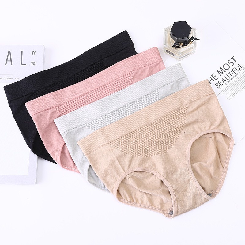 Quần Lót Nữ Cạp Ngắn Thông Hơi Nâng Mông Kháng Khuẩn Hàng Xuất Nhật