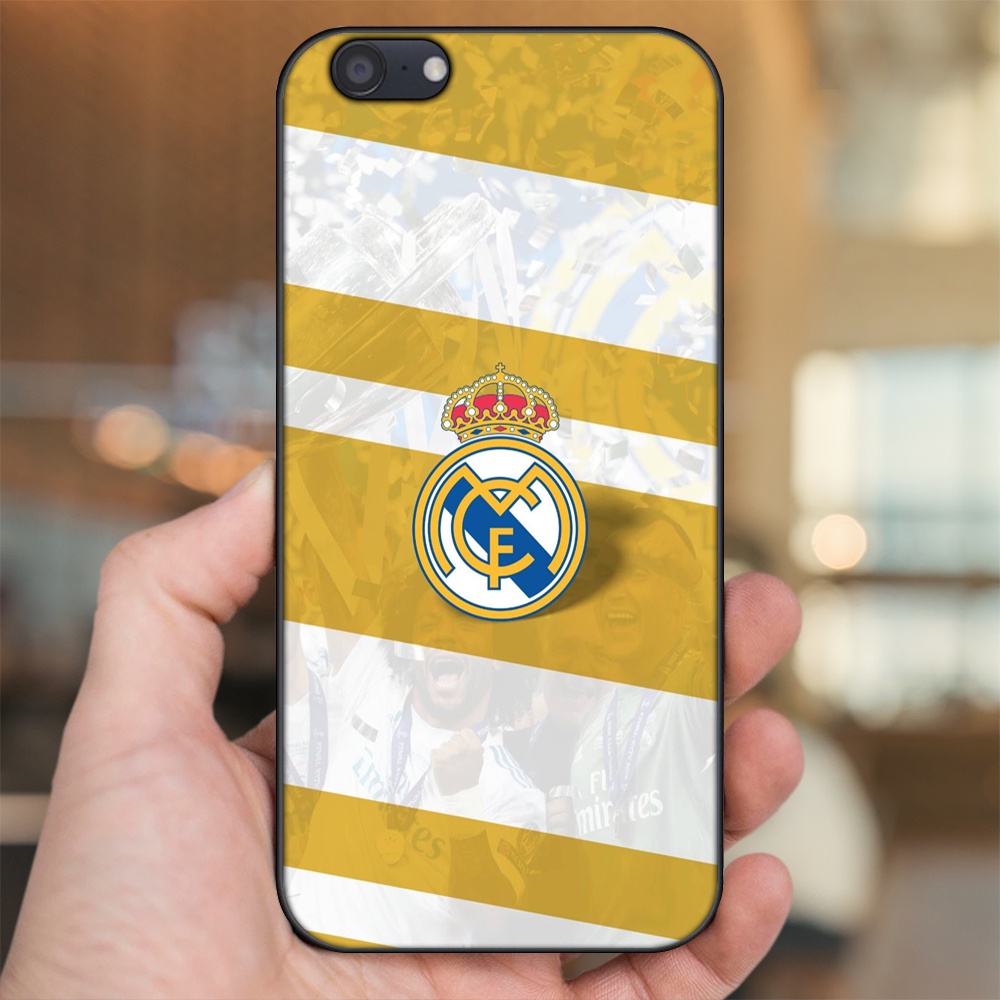 Ốp lưng Oppo A71 viền đen in hình Real Madrid