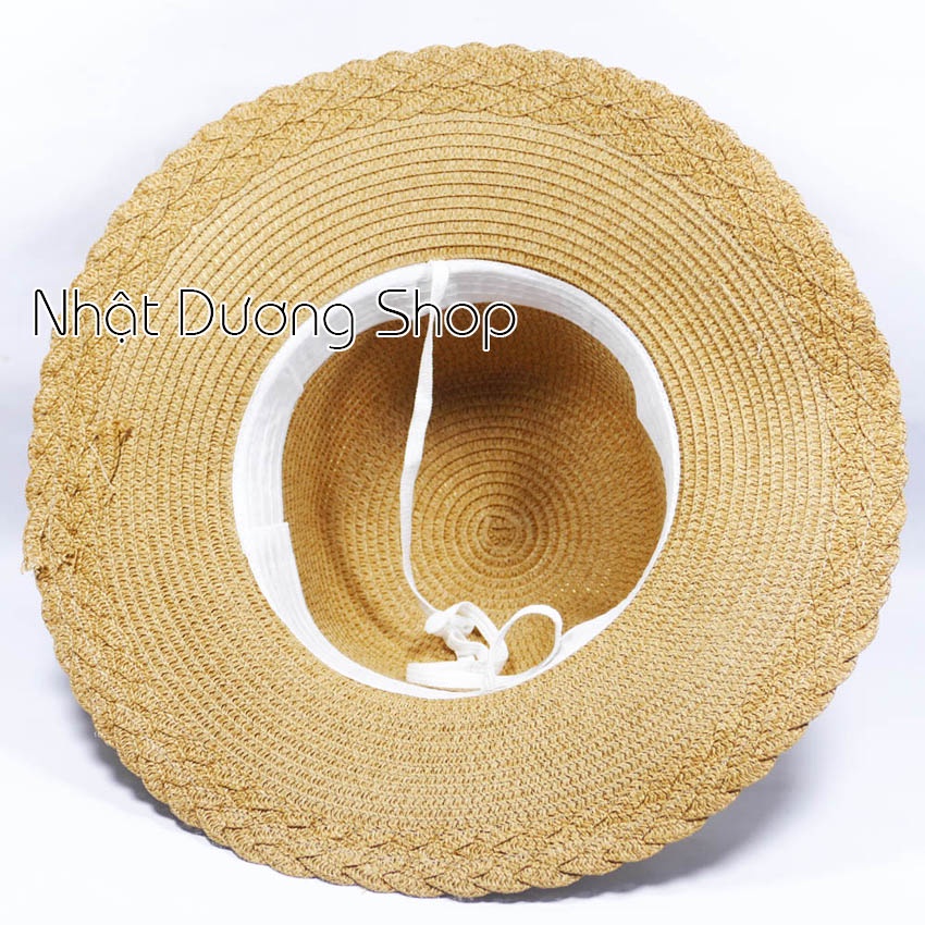 [ FREESHIP ] Mũ cói NƠ TO vành rộng 9cm, vòng đầu 57 cm - chất liệu vải cói đẹp thích hợp cho chị em phụ nữ