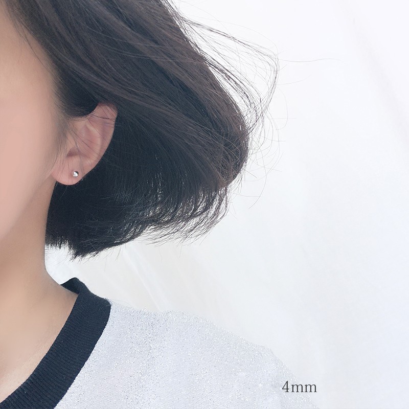 1 Đôi Bông Tai Bạc s925 Thiết Kế Đơn Giản Cho Nữ