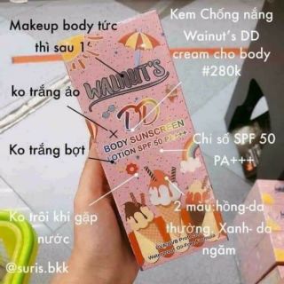 Kem Make up body nước hoa và lotion dưỡng trắng da chống nắng DD WAINUT’S