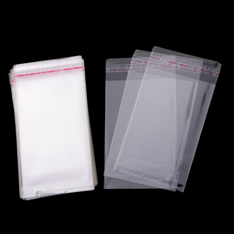 (Hàng Mới Về) Set 100 Túi Nylon Dán Miệng Trong Suốt 7x10cm Đựng Đồ Dùng