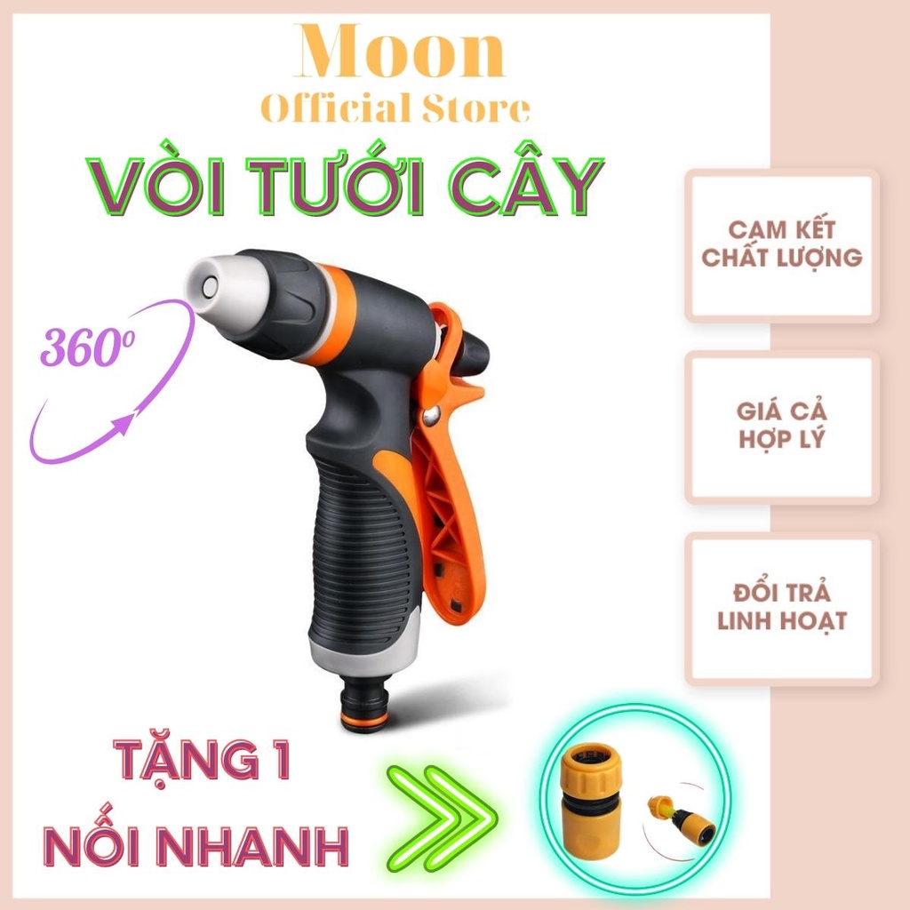 Vòi tưới cây đa năng bằng nhựa ABS Lionking Tonydx, tặng 1 nối nhanh vào ống dây phi 16,18 trị giá 35 bảo hành 6 tháng