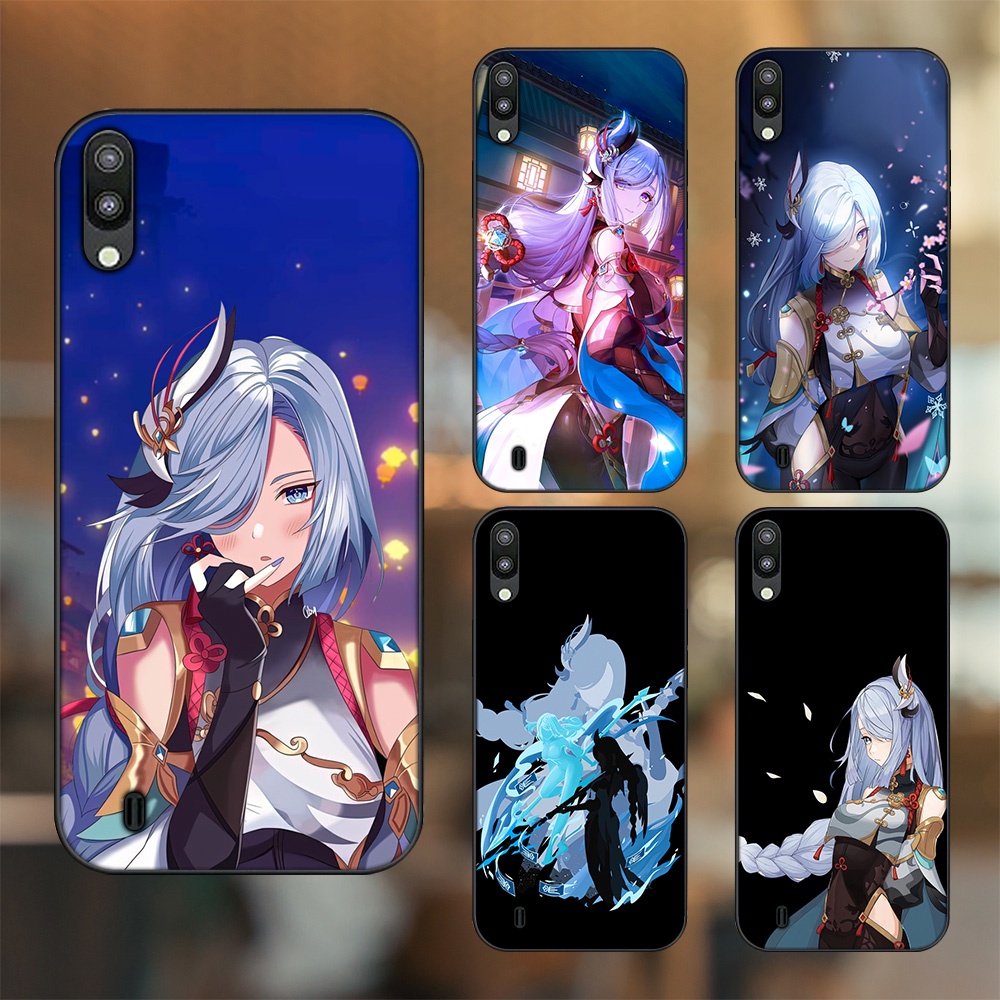 Ốp lưng Samsung M10 viền đen in hình Shenhe Genshin Impact