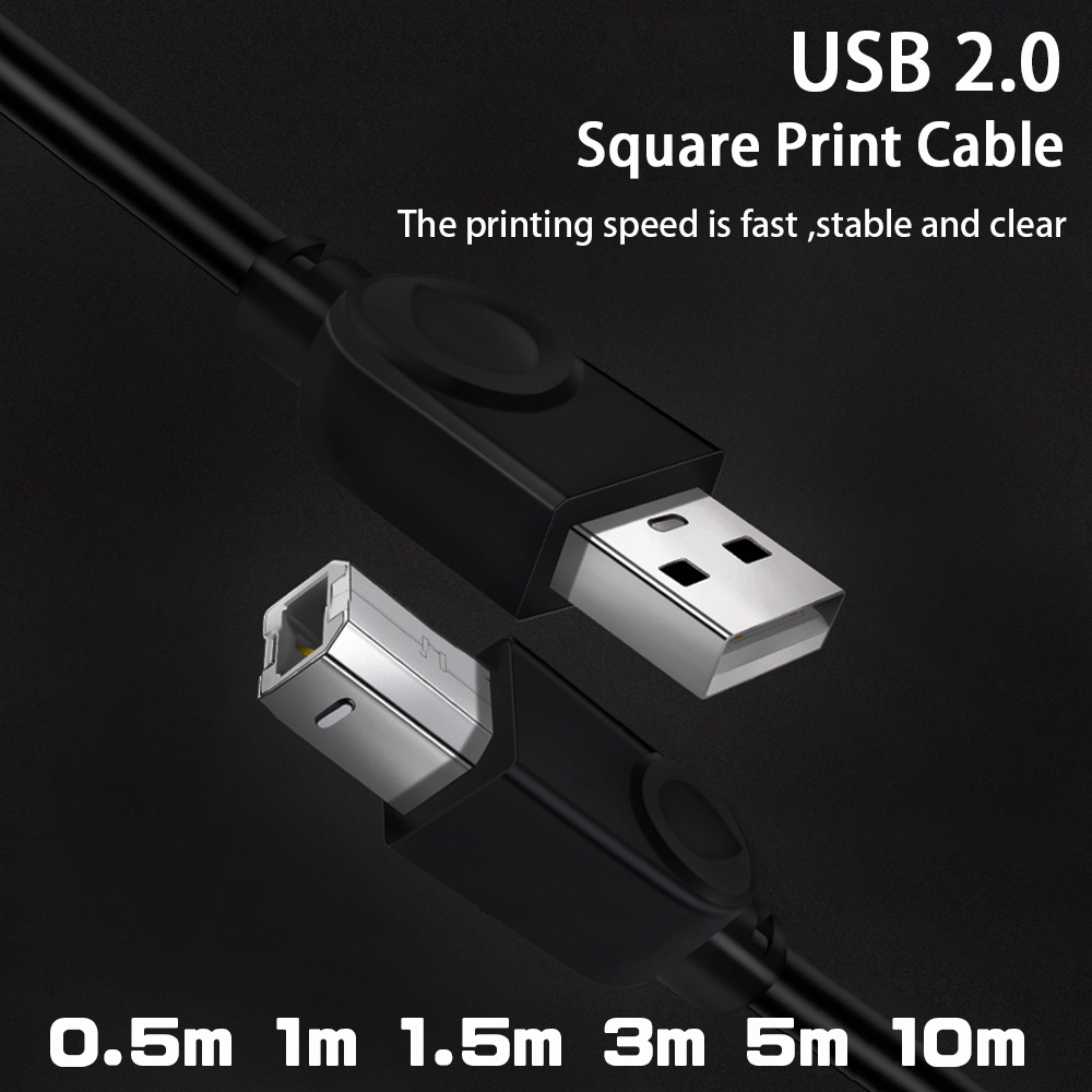Dây Cáp USB Mở Rộng 0.5M/1M/1.5M/3M/5M/10M USB 2.0 Type A Cho Máy In
