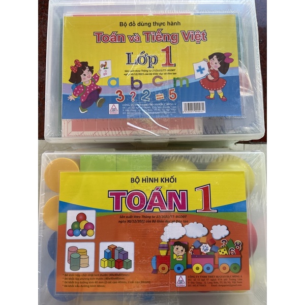 Bộ đồ dùng thực hành Toán và Tiếng việt lớp1