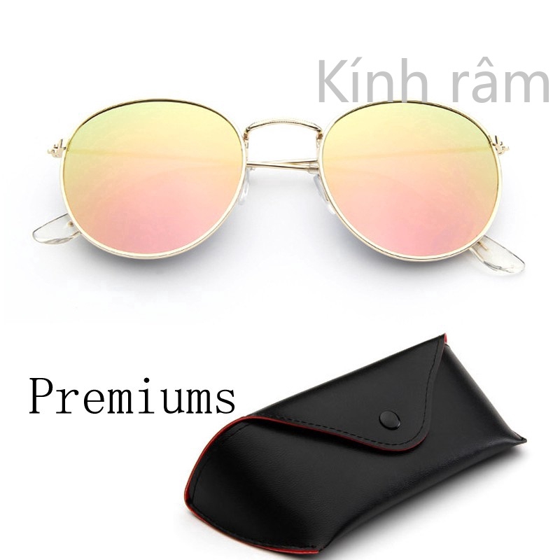 Kính mát tròn gọng kim loại cho nam và nữ