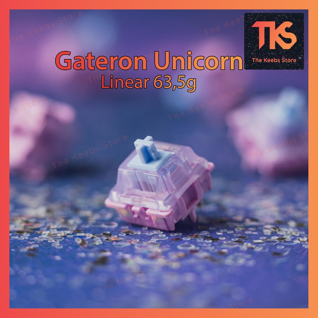 Switch Gateron Unicorn | Linear 63.5g | Công tắc phím cơ | TKS