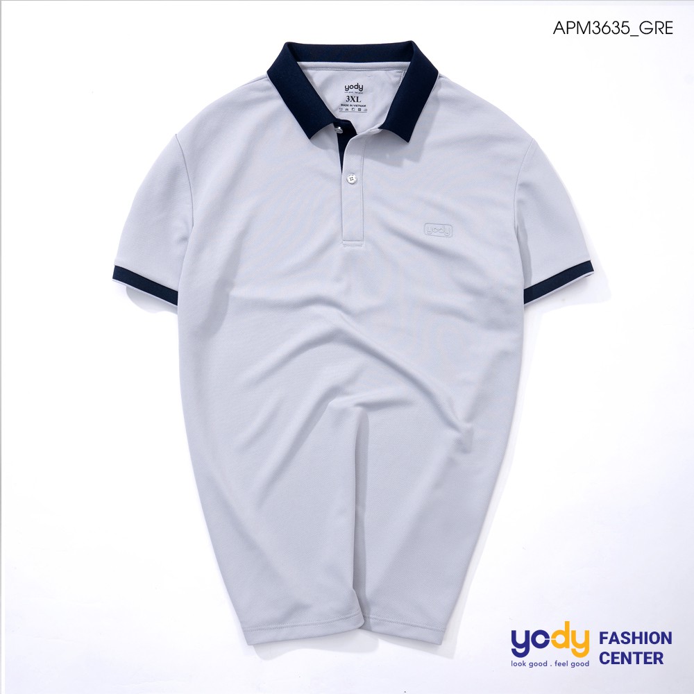Áo thun nam YODY polo tay ngắn cổ bẻ sợi tự nhiên thoáng mát chuẩn form APM3635 | BigBuy360 - bigbuy360.vn