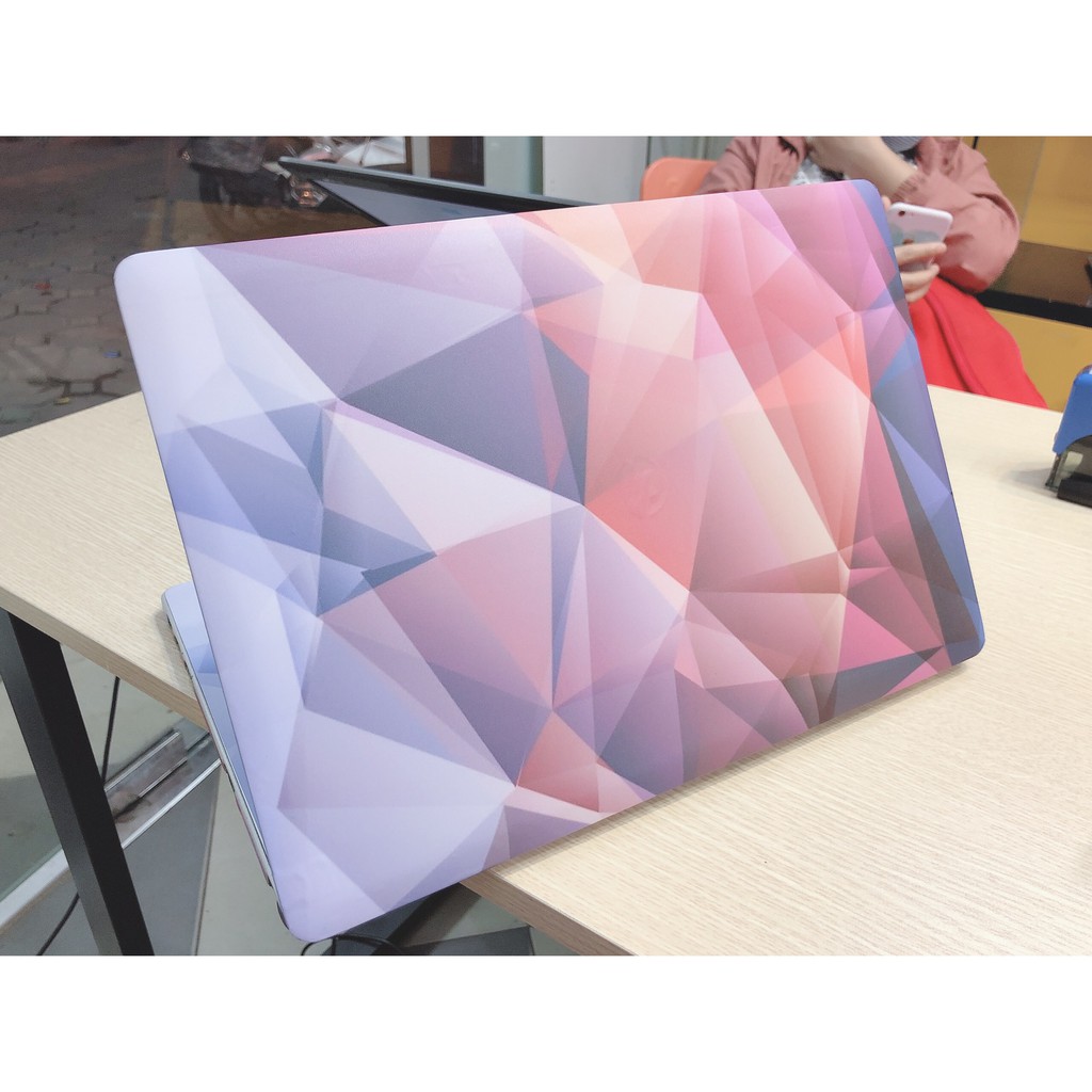 Decal Skin dán Laptop mẫu đa giác hồng tím - Trial02 (shop sẽ liên hệ xin model máy)