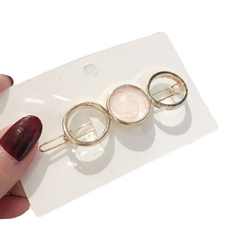 Flgo Kẹp Tóc Kim Loại Hình Ngôi Sao / Hình Học Rỗng Phong Cách Nhật Bản Cho Nữ