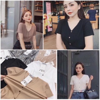 Áo len tăm khuy giả sz SML