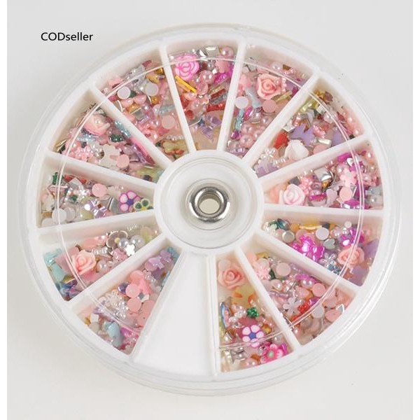 Khay đựng 1200 phụ kiện trang trí móng tay xinh xắn