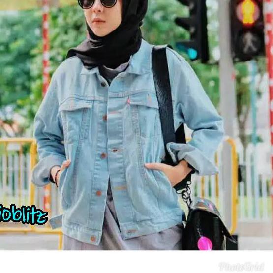 Áo Khoác Jean Nữ Oversize Cá Tính