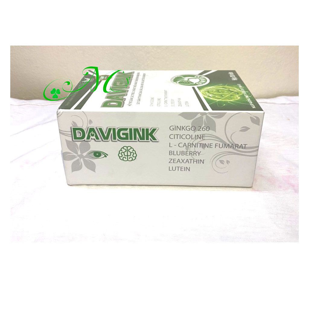 Viên uống hoạt huyết từ Ginkgo Biloba và Nattokinase DAVIGINK - Giúp tăng cường tuần hoàn não