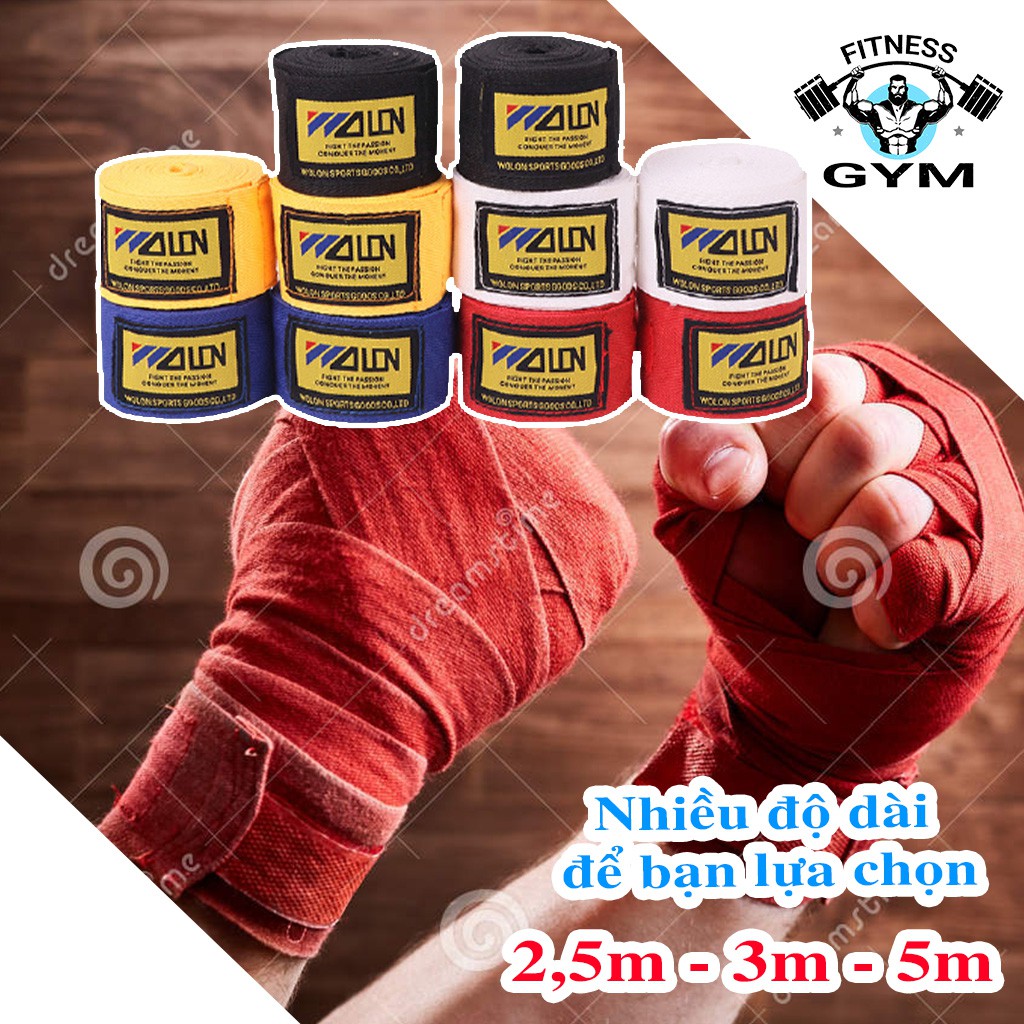 Dây vải quấn tay đấm bốc - Băng đa boxing quấn tay tập võ đấm bao cát dài 3m , 5m