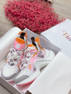 Giày thể thao lv super màu hồng fullbox