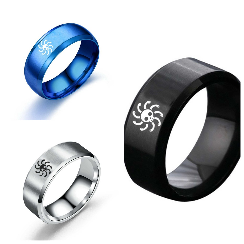 Nhẫn titan One Piece Đảo hải tặc đeo tay nam nữ cá tính game anime chibi