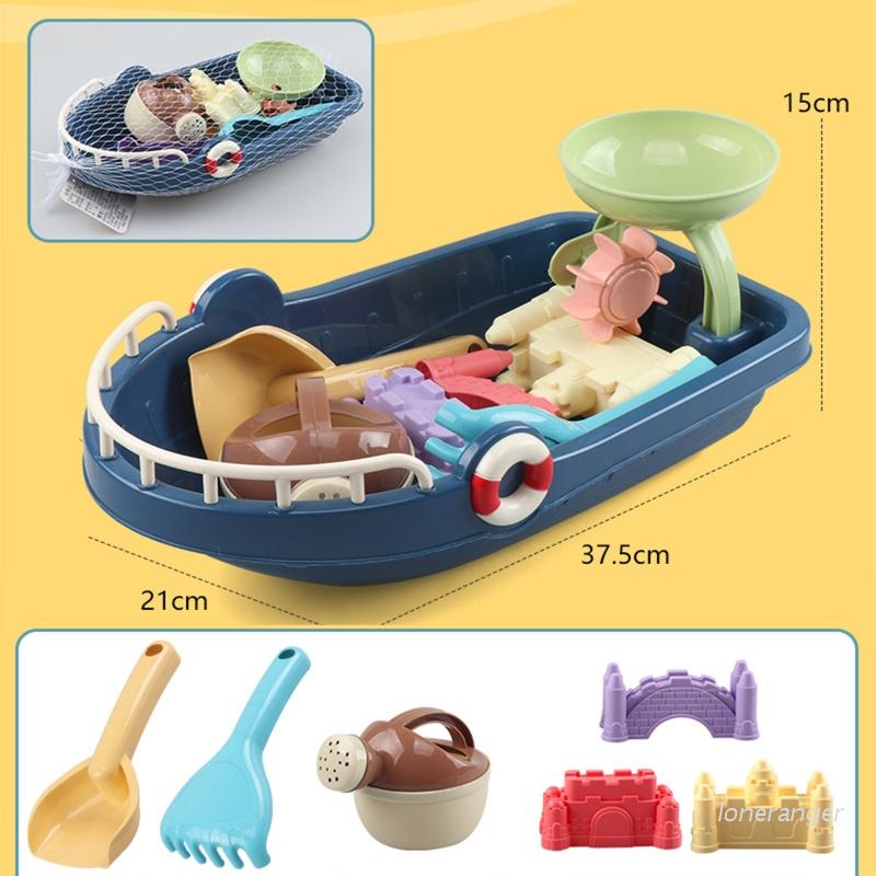 Bộ 7 Đồ Chơi Khuôn Nhựa Tạo Hình Lâu Đài Cho Bé Chơi Khi Đi Biển