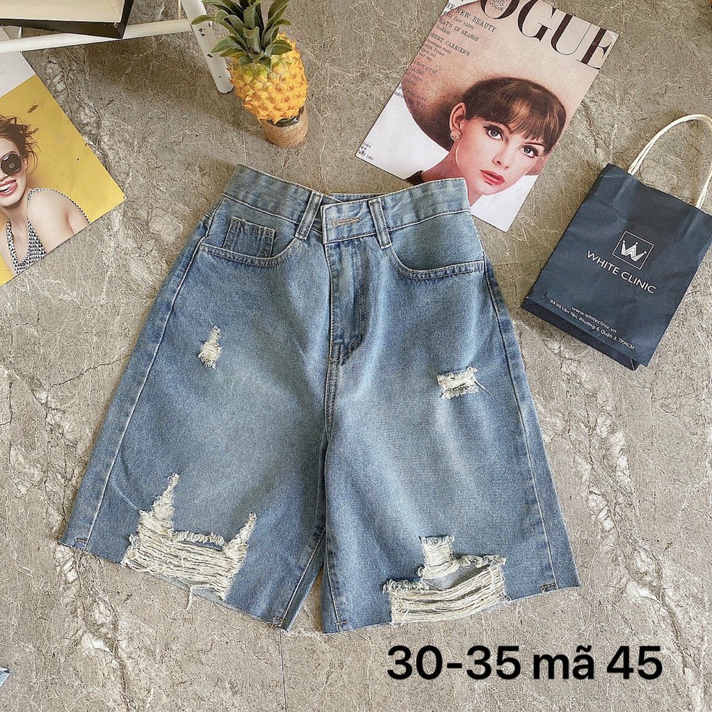 Quần Short Ngố Jean Nữ Size Đại Đến 80kg Quần Short Bigsize Hàng VNXK MS45