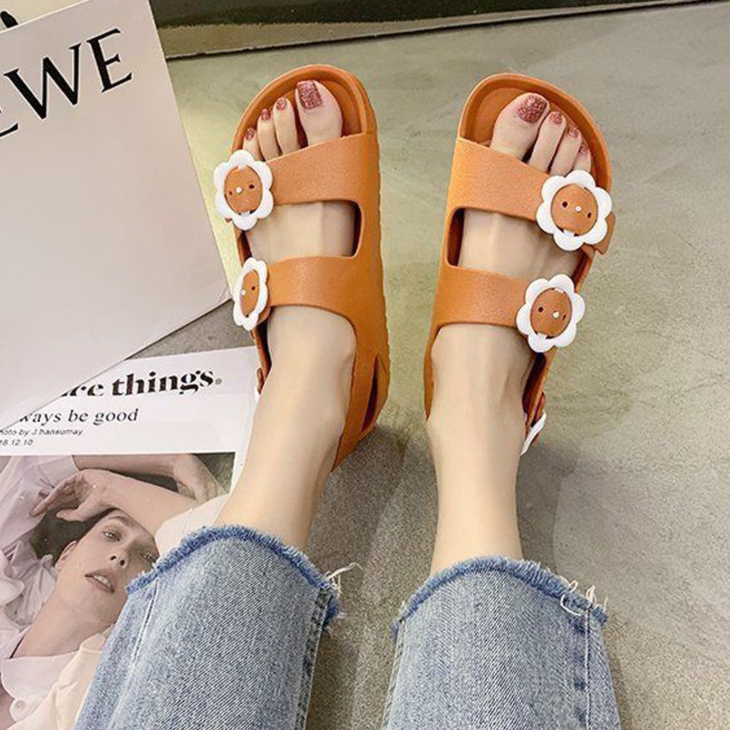 Dép sandal nhựa 3 màu siêu nhẹ, đi học, đi chơi, đi làm, giá học sinh