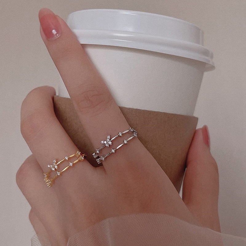 Nhẫn Mạ VàNg 18k HìNh BướM ĐíNh Đá Xinh XắN
