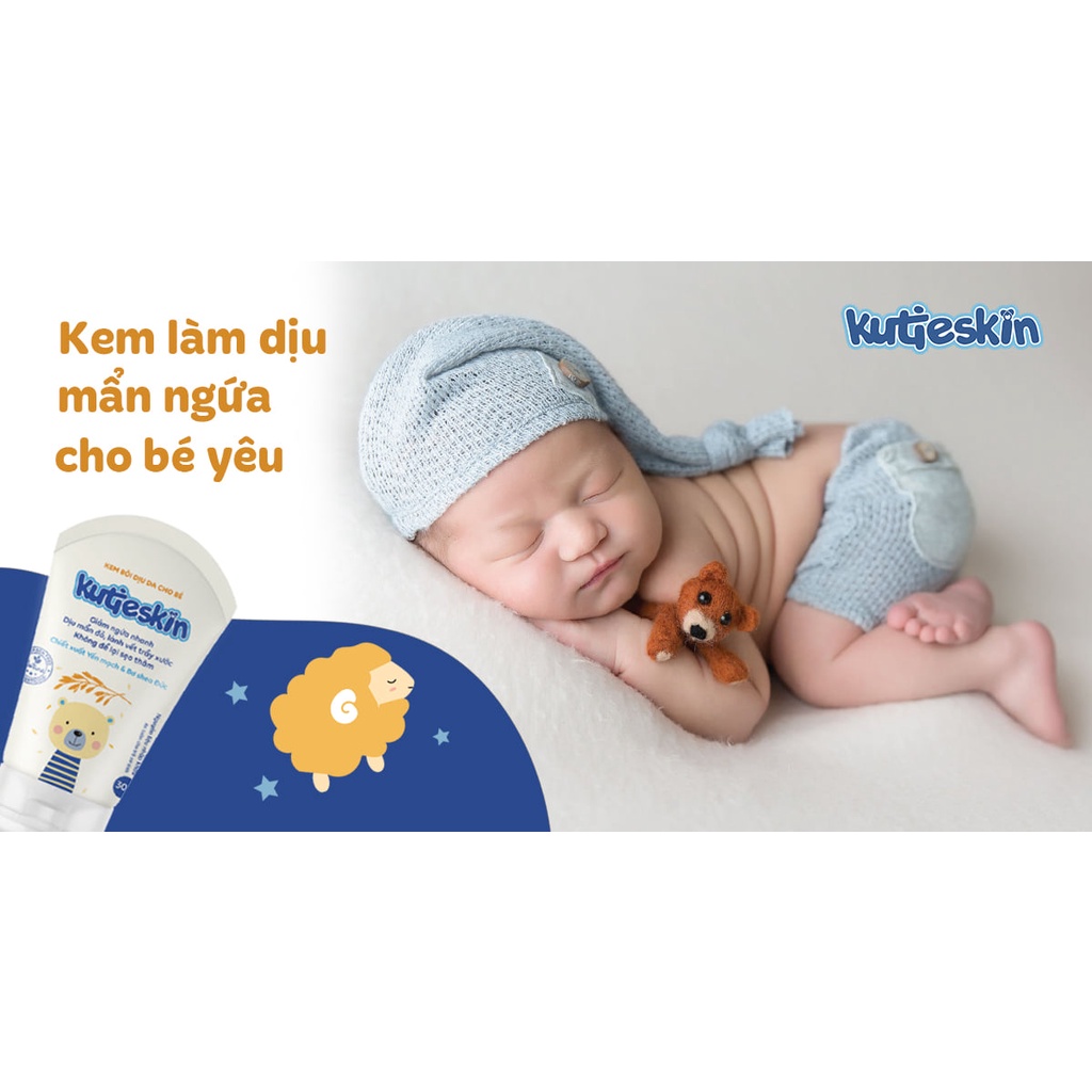 Kutieskin 30g - Kem bôi dịu da cho bé giúp dịu mẩn ngứa, côn trùng đốt hăm tã, ngừa thâm sẹo