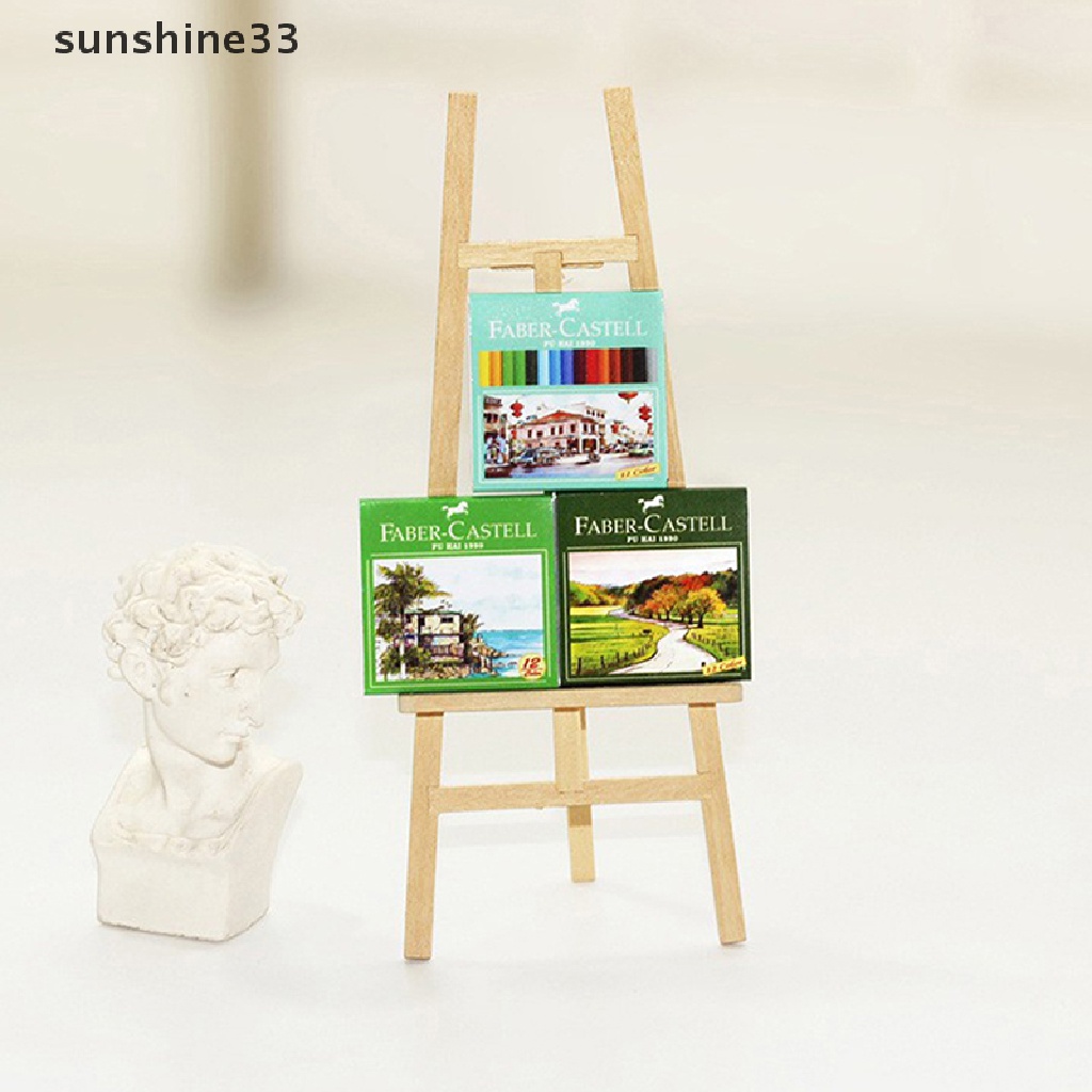 Mô hình hộp bút sáp 13 màu trang trí nhà búp bê 1:12