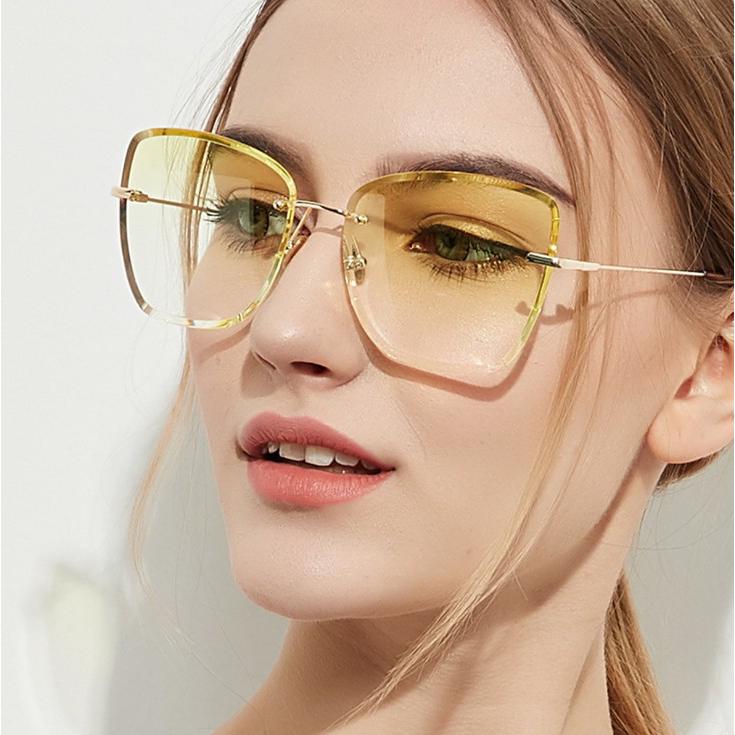 Fashion Womens Frameless Sunglasses Durable unisex 1PC