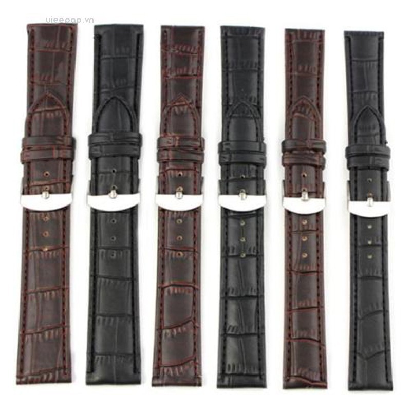 Dây Đồng Hồ Bằng Da Mềm Có Khóa Thép 14 / 16 / 18 / 20 / 22mm