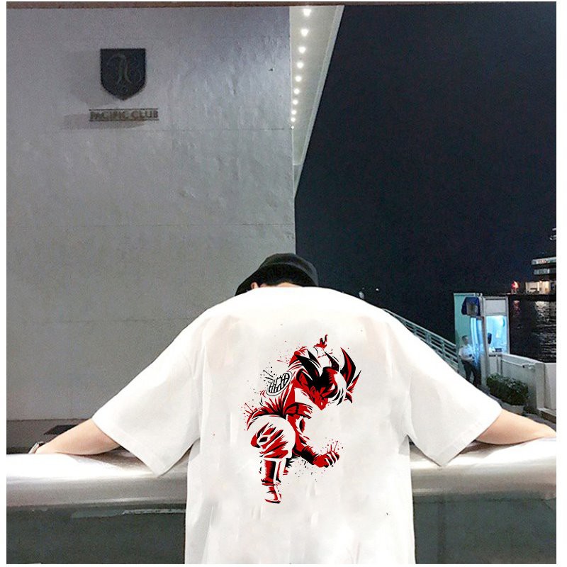 Áo thun unisex form rộng Goku phong cách  Nhật Bản vải dày mịn 2020T2405