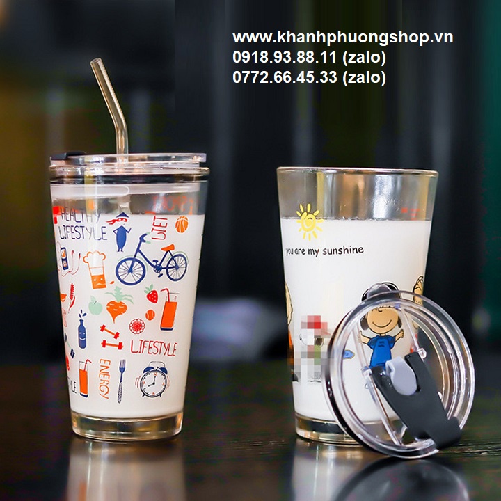 Ly thủy tinh có nắp - ly thủy tinh