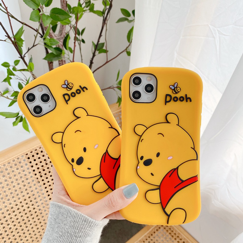 Ốp Điện Thoại Silicon Mềm In Hình Gấu pooh Dễ Thương Cho Iphone 14 pro max 13 pro max 12 pro max 11 pro max xs max xr x 8 + 7 + 6s + 6 +