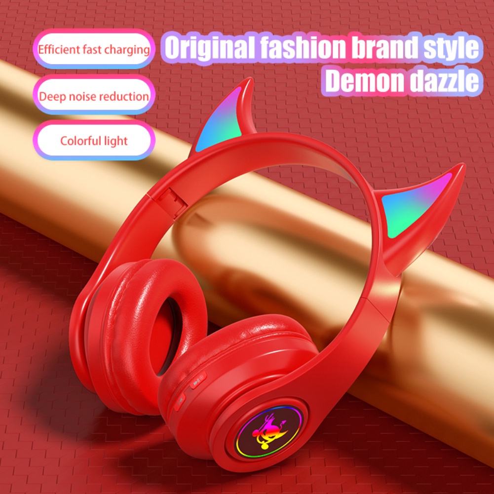 Trong kho Vụ Nổ Tai nghe Không Dây Bluetooth-Tương thích Ma Quỷ Sáng Tai Nghe Máy Tính và Trò Chơi điện thoại tai nghe cocomall