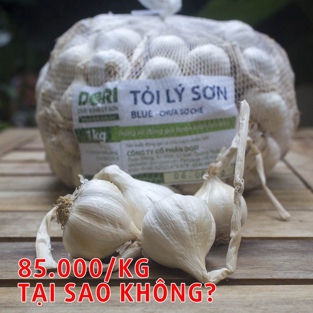 [HCM]Tỏi Lý Sơn Dori - Blue - Tỏi thân dài - Túi 1kg