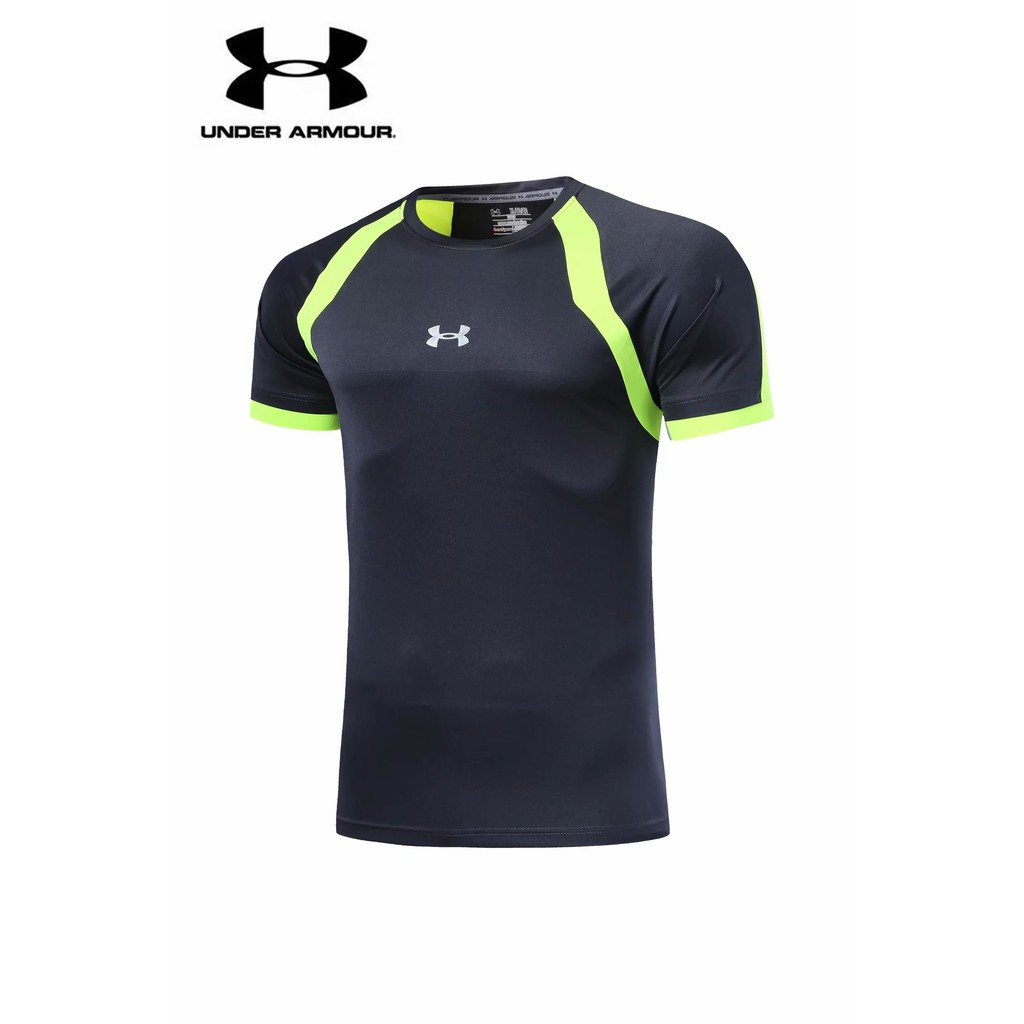 Under Armour Nam thể dục đào tạo tay áo ngắn Thể thao chạy tay áo ngắn Áo khoác thể thao tay ngắn Áo sơ mi ngắn tay