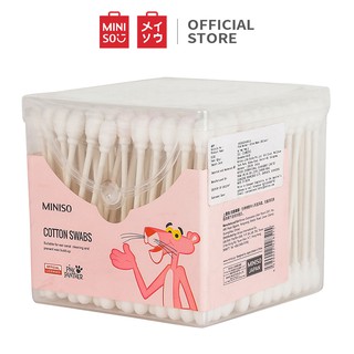 Bông tăm Miniso chú báo hồng Pink Panther 180 cây 100g