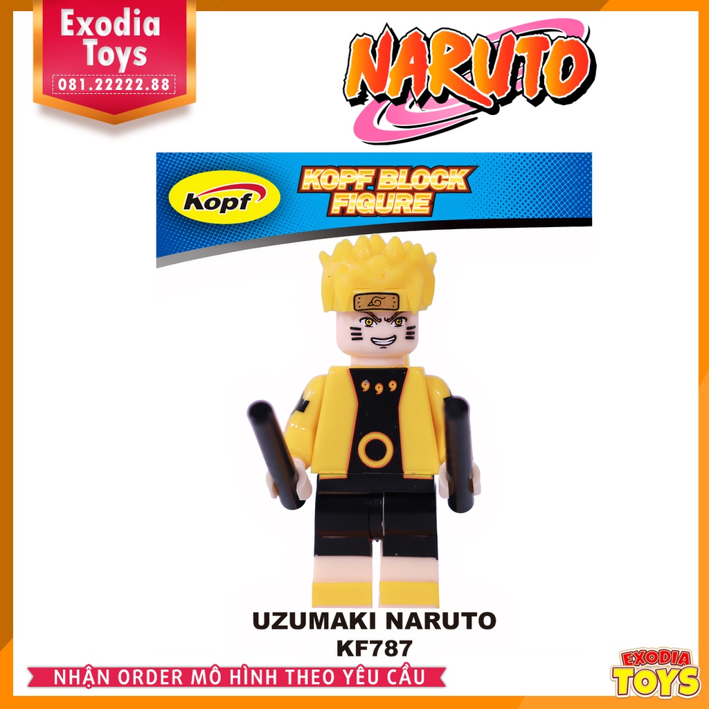 Xếp hình Minifigure nhân vật Naruto Truyền Nhân Cửu Vỹ Hồ - Đồ Chơi Lắp Ghép Sáng Tạo - KOPF KF6078