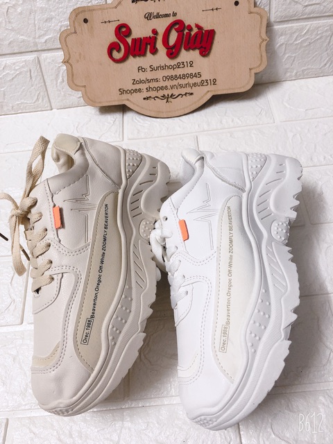 Giày thể thao 1988 da mềm đế cao êm chân